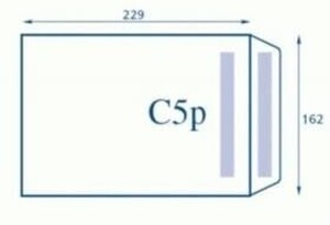 Koperta C5 biała HK z paskiem 50 szt