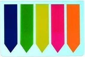 Zakładki indeksujące 45x12mm D.rect PET strzałka