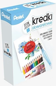 Zestaw Pentel CB9 12 Kredki akwarele+ bloczek akwarelowy