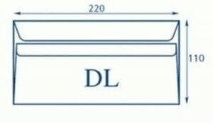 Koperta DL biała samoklejąca SK 50szt