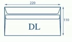 Koperta DL biała samoklejąca SK 50szt
