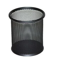 Kubek na długopisy metalowy duży czarny