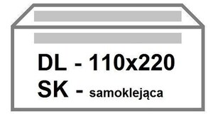 Koperta DL biała samoklejąca SK 50szt