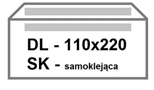 Koperta DL biała samoklejąca SK 50szt