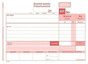 KP Dowód wpłaty MP A6 80k wielokopia