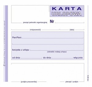 Karta Urlopowa MP 2/3A6 40k