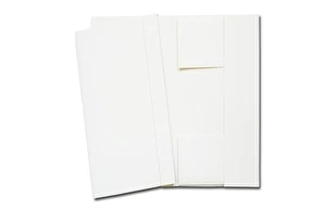 Teczka z gumką A4 LUX 250g biała