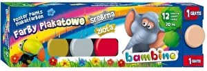 Farby plakatowe BAMBINO 12kol 20ml + 1 kolor gratis
