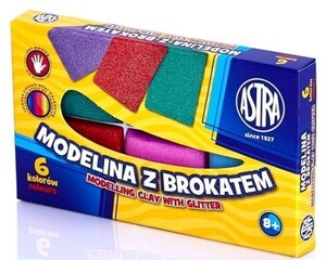 Modelina ASTRA 6 kolorów brokat