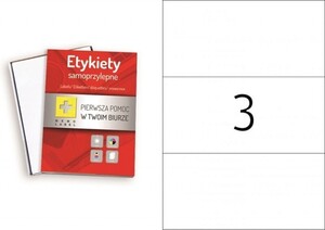 Etykiety samoprzylepne A4 Dalpo 210x99 (podział 3szt) 100 ark