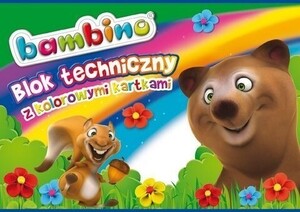 Blok techniczny A4 kolorowy Bambino 10k 160g
