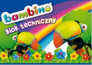 Blok techniczny A4 biały Bambino 10k 190g