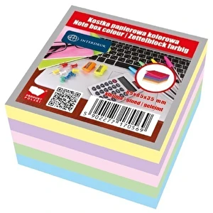 Karteczki kolorowe klejone 85x85x35 Interdruk