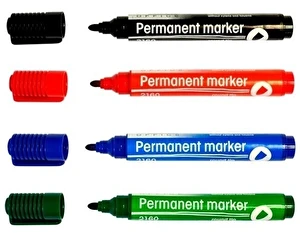 Marker permanentny D.rect 2160 okrągły 4 kolory