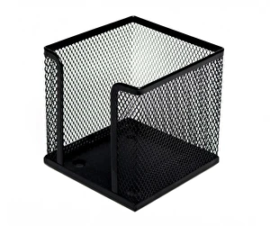 Pojemnik na karteczki metalowy czarny