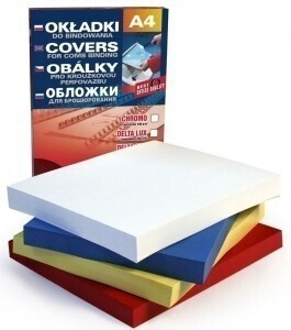 Okładki do bindowania A4 skóropodobne białe ARGO 100szt