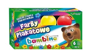 Farby plakatowe Bambino 6kol 20ml