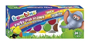 Farby plakatowe Bambino 24kol 10ml