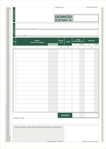 Dowód Dostawy A5 wielokopia MP