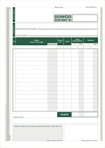Dowód Dostawy A5 wielokopia MP