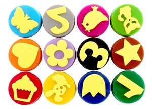 Farby do malowania palcami 12 szt stempelki Bambino