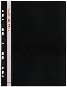 TECZKA na akta osobowe A4 do segregatora BIURFOL czarny