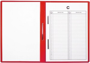 TECZKA na akta osobowe A4 do segregatora BIURFOL czerwony