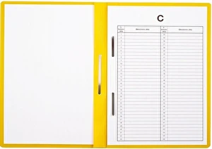 TECZKA na akta osobowe A4 do segregatora BIURFOL żółty