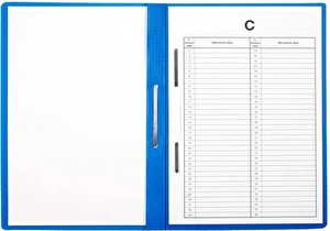 TECZKA na akta osobowe A4 do segregatora BIURFOL niebieska