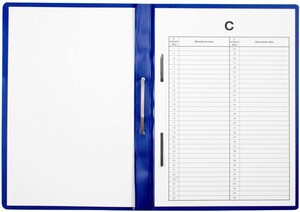 TECZKA na akta osobowe A4 do segregatora BIURFOL granat