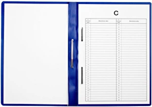 TECZKA na akta osobowe A4 do segregatora BIURFOL granat