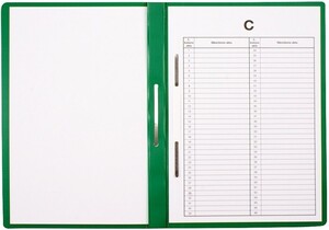 TECZKA na akta osobowe A4 do segregatora BIURFOL zielona