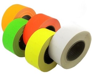 Taśma do metkownicy MHK 22x12 1-rzędowa proste boki zielona