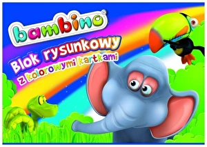 Blok rysunkowy A4 kolorowy Bambino 16k 80g