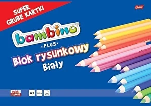 Blok rysunkowy A3 biały Bambino 20k 100g PLUS
