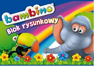 Blok rysunkowy A4 biały Bambino 20k 80g