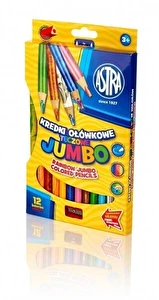 Kredki Astra Jumbo ołówkowe tęczowe 12kol