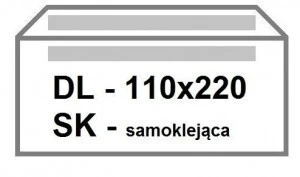 Koperta DL biała samoklejąca SK 1000szt