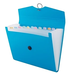 Teczka A4 D.RECT 12 przegródek 5580 niebieska