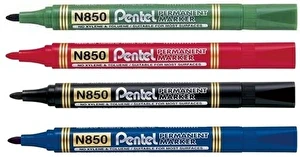 Marker permanentny Pentel N850 okrągła końcówka 4 kolory
