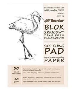 Blok szkicowy A5 Leniar 50k/80g jasny