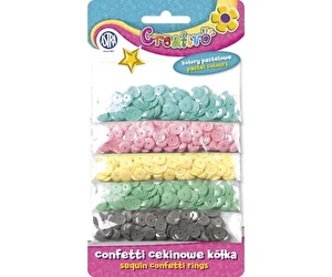 Cekiny Confetti Astra 1000szt pastelowe kolory kółka