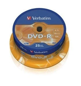 Płyta DVD-R 4.7GB Verbatim 16xcake'25szt