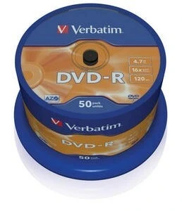 Płyta DVD-R 4,7 GB Verbatim 16xcake'50szt