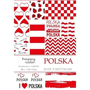 Blok z motywem Polska Happy Color A4/10 80g