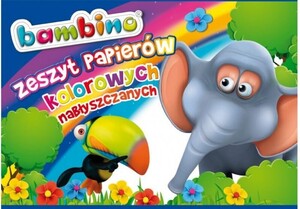 Zeszyt BAMBINO A4/10k papierów kolorowych nabłyszczanych