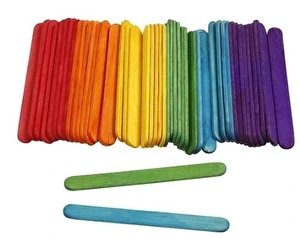 Patyczki z naturalnego drewna- KOLOR 50 szt.