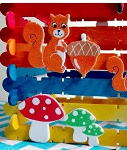 Patyczki z drewna konstrukcyjne- KOLOR 50 szt.