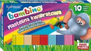 Plastelina Bambino kwadratowa 10 kolorów