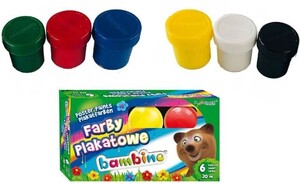 Farby plakatowe Bambino 6kol 20ml